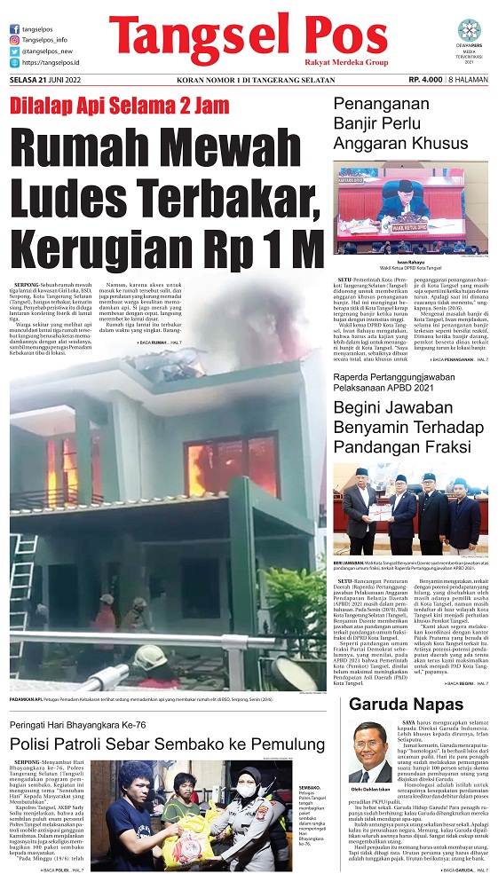 Epaper Edisi Selasa Juni Tangselpos Id