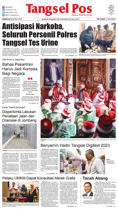 EPaper Edisi Senin 14 Agustus 2023 Tangselpos Id