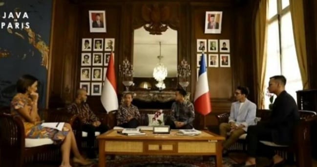 Batik Solo Go International, Gibran Boyong Puluhan UMKM Ke Paris Walikota Solo Gibran Rakabuming Raka (kanan) saat diterima Dubes RI untuk Perancis Mohammad Oemar. (Ist)