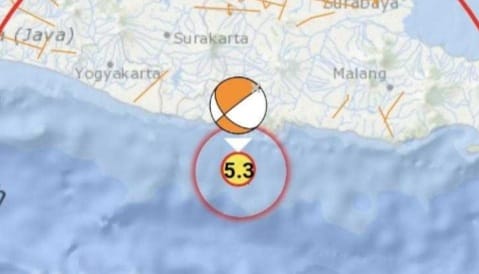 Gempa 5.3M menguncang Pacian, tidak berpotensi stunami. (Ist)