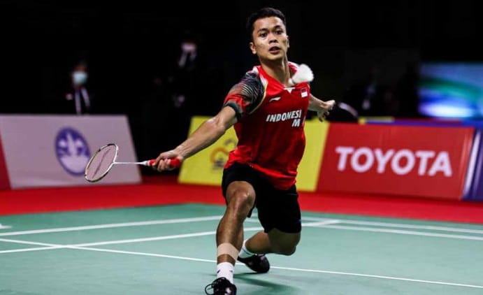 Ginting melaju ke perempat final setelah tundukan wakil Thailand. (Ist)