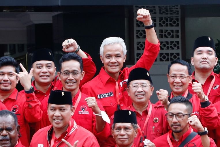 Ganjar Pranowo bersama kader PDIP di Rakornas Kepala Daerah. Foto : Istimewa