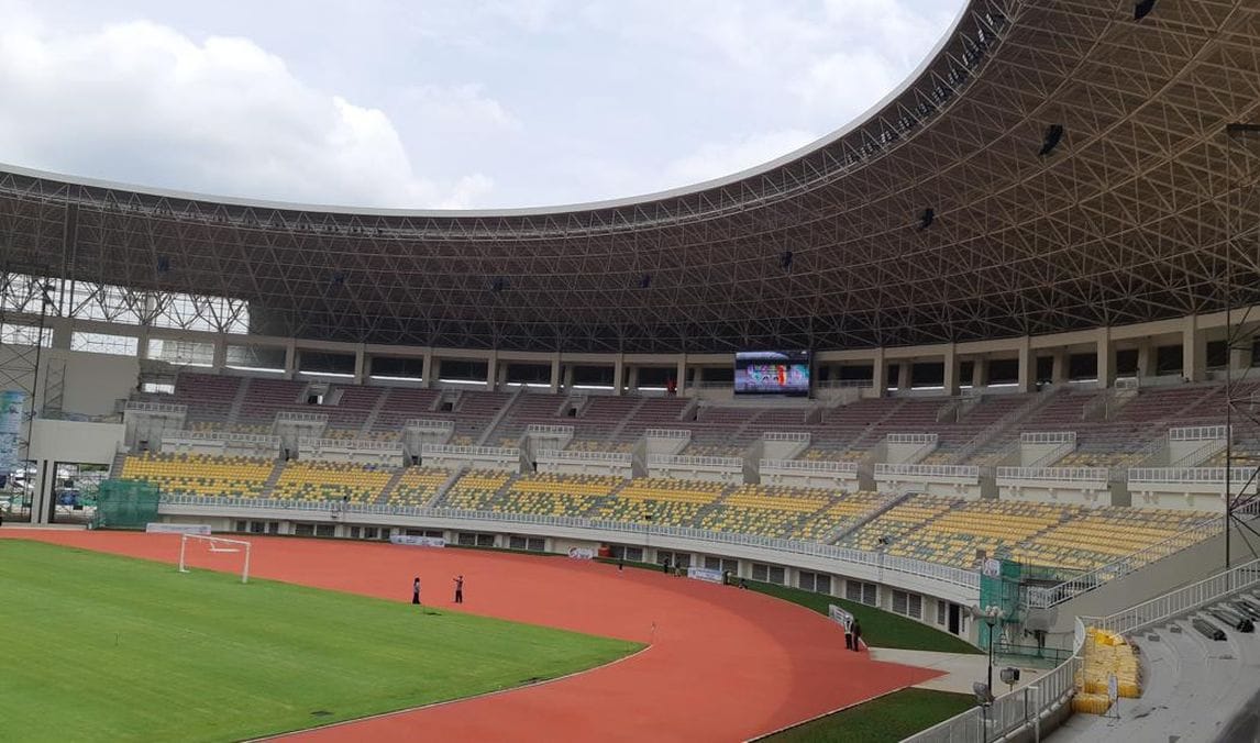 Megahnya bangunan Banten International Stadium. (Ist)