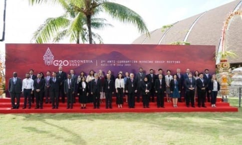 Pertemuan 20 Delegasi Negara Anggota G20 hadiri pertemuan kedua Anti Corruption Working Group (ACWG) di Bali dari 5-8 Juli 2022. Foto : Istimewa