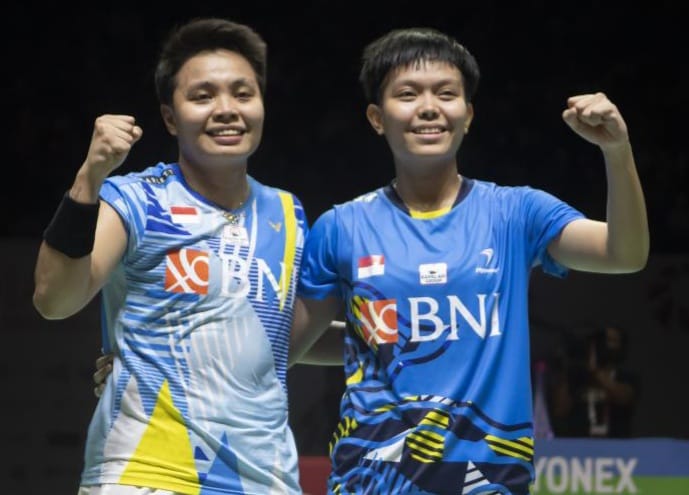 Atasi pasangan Thailand, Apriyani/Fadia melaju ke babak 16 besar Malaysia Master 2022. Foto : Istimewa