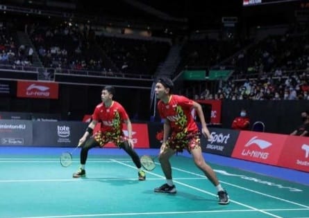 Pasangan ganda Indoneia Fajar/Rian amankan tiket final Singapura Open 2022. (Ist)