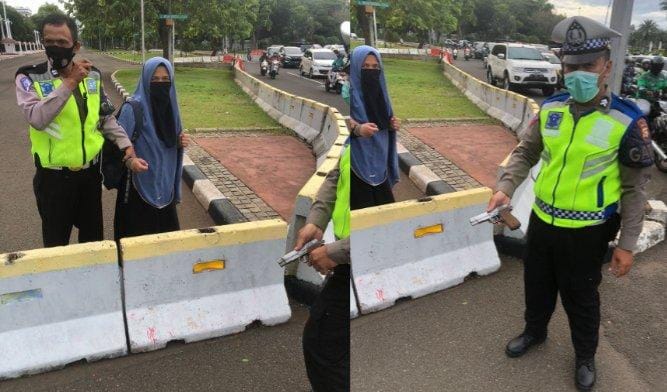 SE diamankan aparat setelah mencoba menerobos Istana. (Ist)