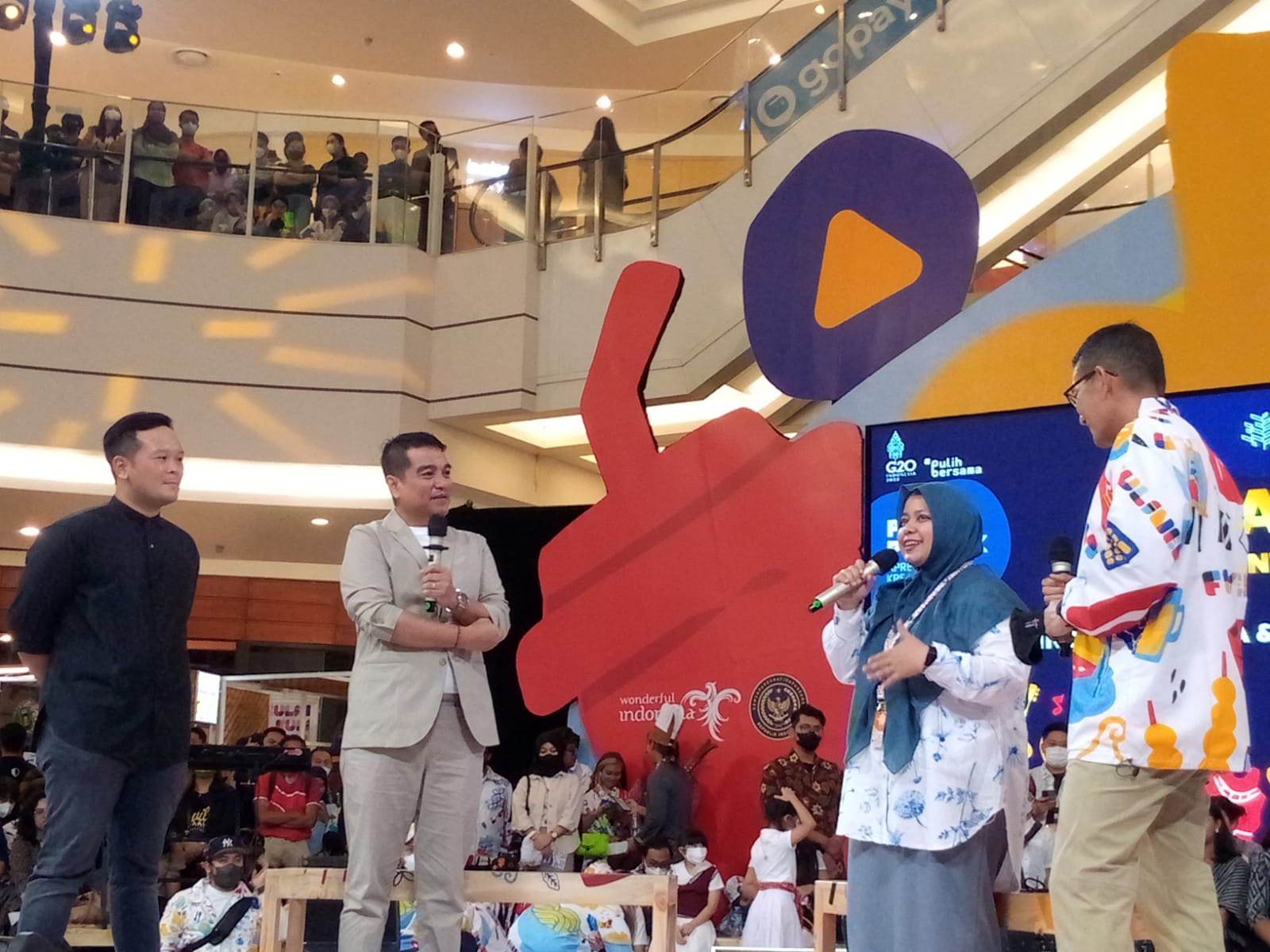 Keberhasilan Bitata Food dalam AKI 2022 berhasil menyita perhatian Menteri Pariwisata dan Ekonomi Kreatif, Sandiaga Salahudin Uno. (tangselpos.id/rmn)