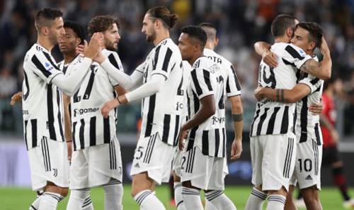 Para pemain Juventus merayakan kemenangan 3-1 atas Maccabi Haifa. (Ist)