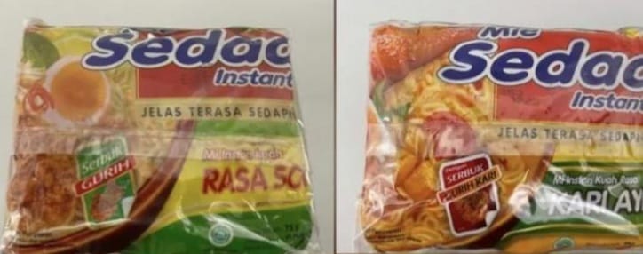 Badan Pangan Singapura (SFA) kembali menarik produk Sedaap rasa Soto Mie dan rasa Kari Ayam. (Ist)