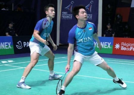 Pasangan Kevin/Marcus harus angkat koper lebih awal di Prancis Terbuka, pasangan ini kalah dari pasangan Taiwan. (Ist)