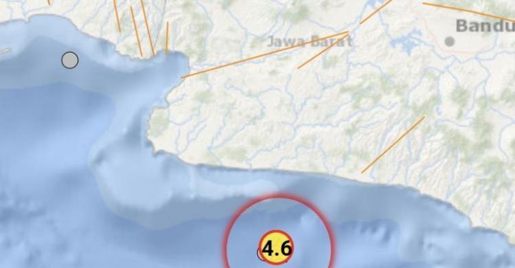 Peta gempa Sukabumi 4.6. (Ist)