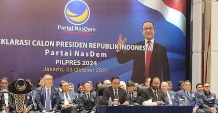 Deklarasi Anis Baswedan Capres 2024 Nasdem. (Ist)