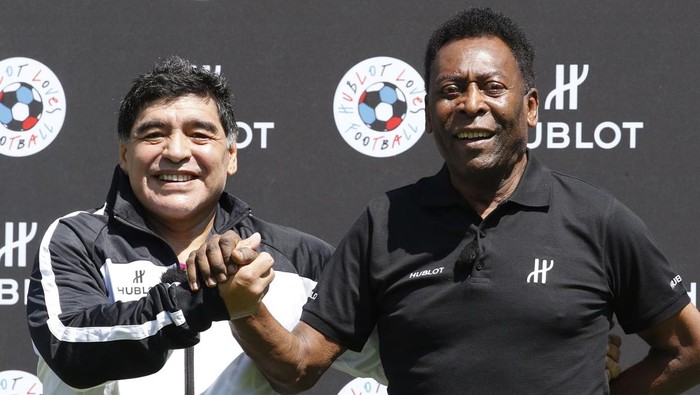 Bintang sepakbola Brazil Maradona dan Pele. (Ist)