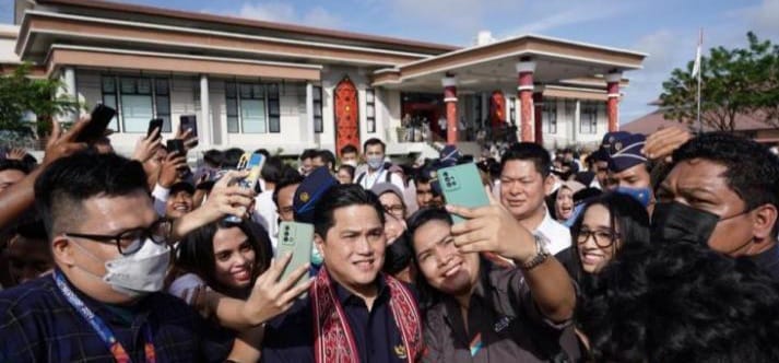 Erick Thohir ketika berada di Kalimantan Barat. (Ist)