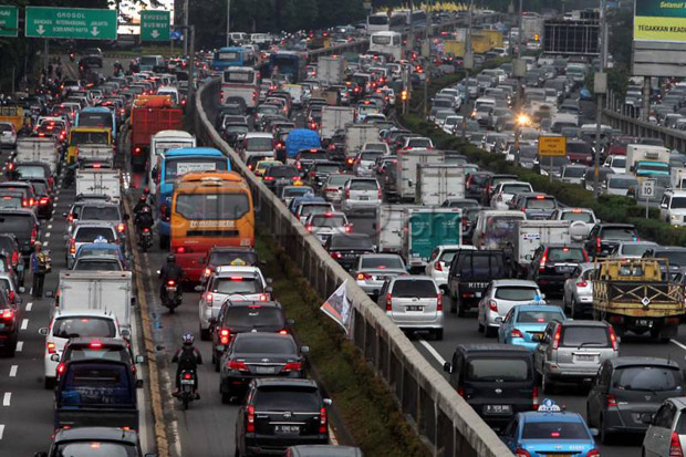 Kemacetan disalah satu jalan di DKI Jakarta pada sore hari. (Ist)