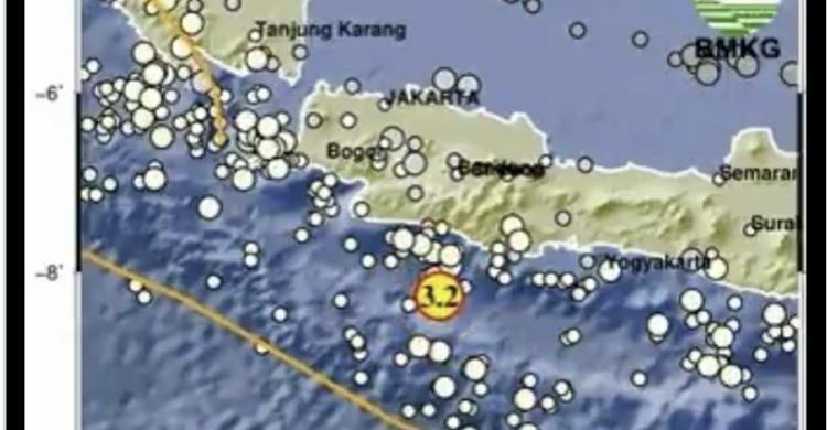 Gempa M3,2 Goyang Kabupaten Garut, Kedalaman 10 Km Foto : Ist