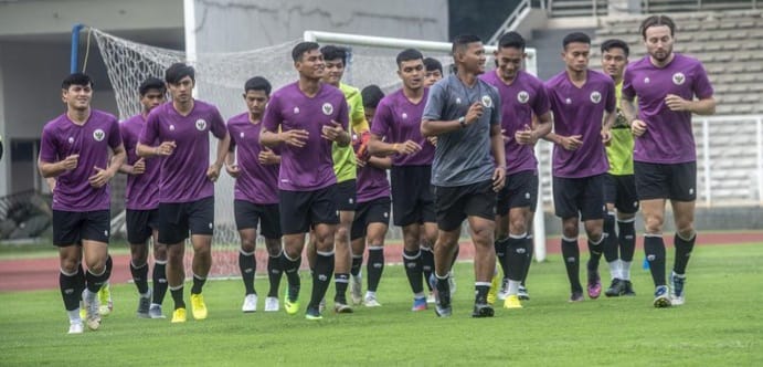 Sesi latihan para pemain U-22   foto : Ist