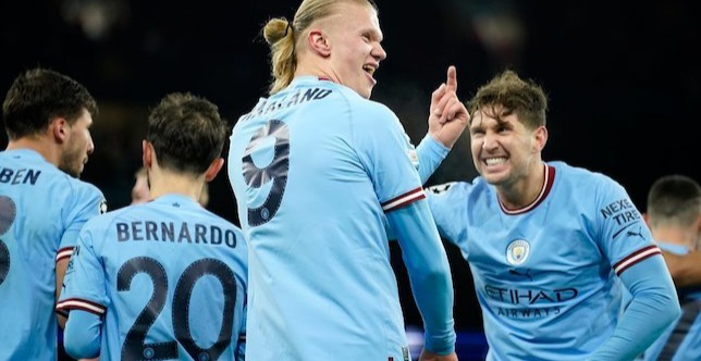 The City Akhirnya Ketemu El Real Di Semifinal, Thank You Haaland... Selebrasi pemain The City usai memastikan melangkah ke semifinal liga champions. Foto : Ist