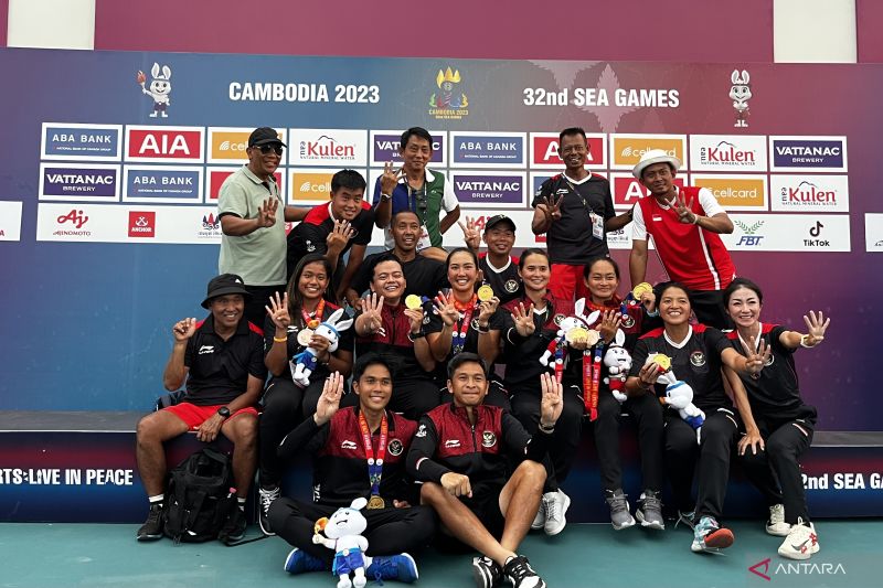 Indonesia Juara Umum Tenis SEA Games 2023 Foto : Ist