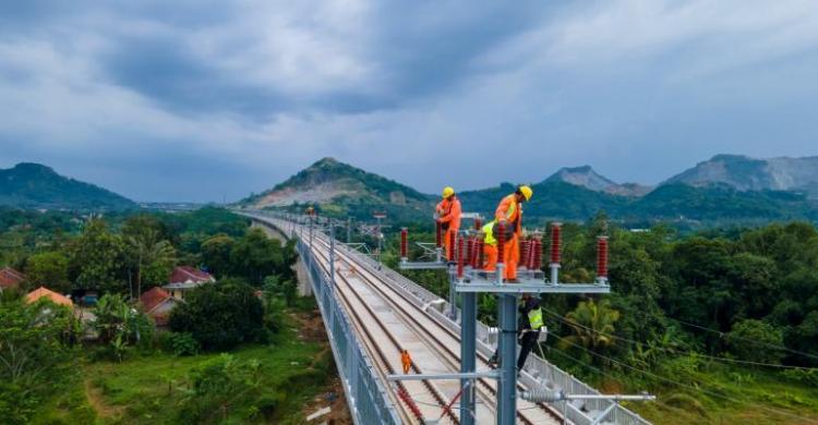 Proyek Kereta Cepat Jakarta Bandung. Foto : Ist