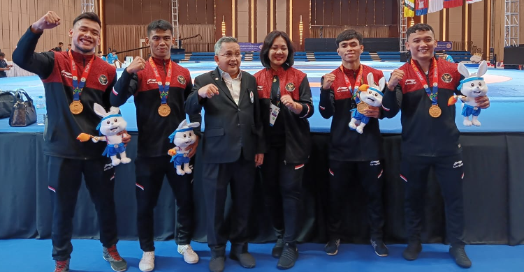 Atlet gulat Indonesia di Sea Games 2023. Foto : Ist