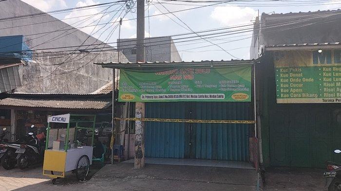 TKP pembunuhan tukang sate di Bekasi. Foto : Ist