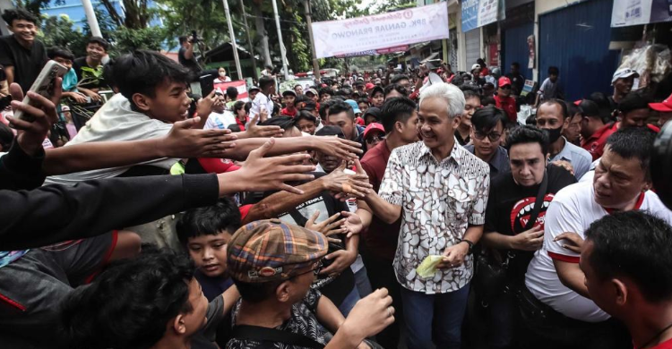 Ganjar Pranowo saat berada di Pademangan, Jakarta Utara. Foto : Ist