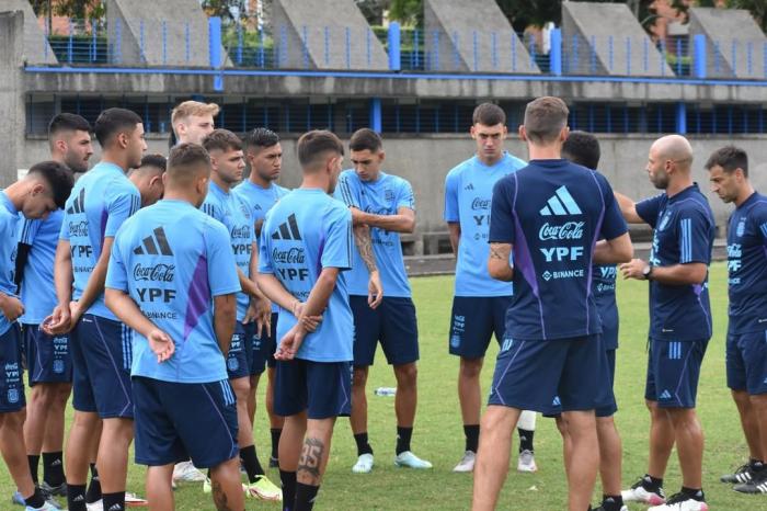 Skuad Argentina sesi latihan. Foto : Ist