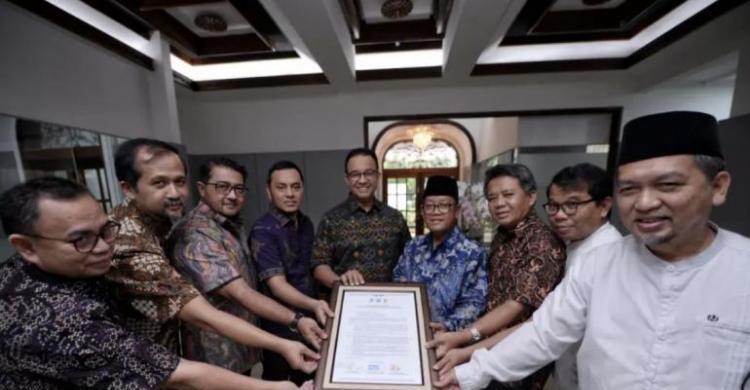 Anies Baswedan dan Politisi Demokrat dan PKS. Foto : Ist