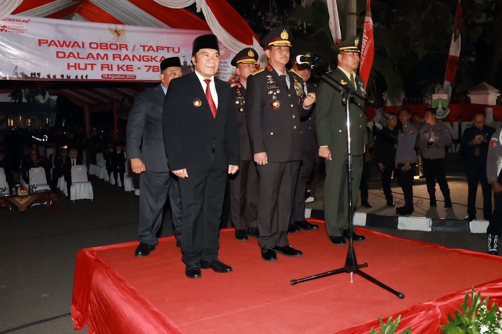 Pj Gubernur Banten Al Muktabar Hadiri Upacara Taptu Rangkaian HUT ...