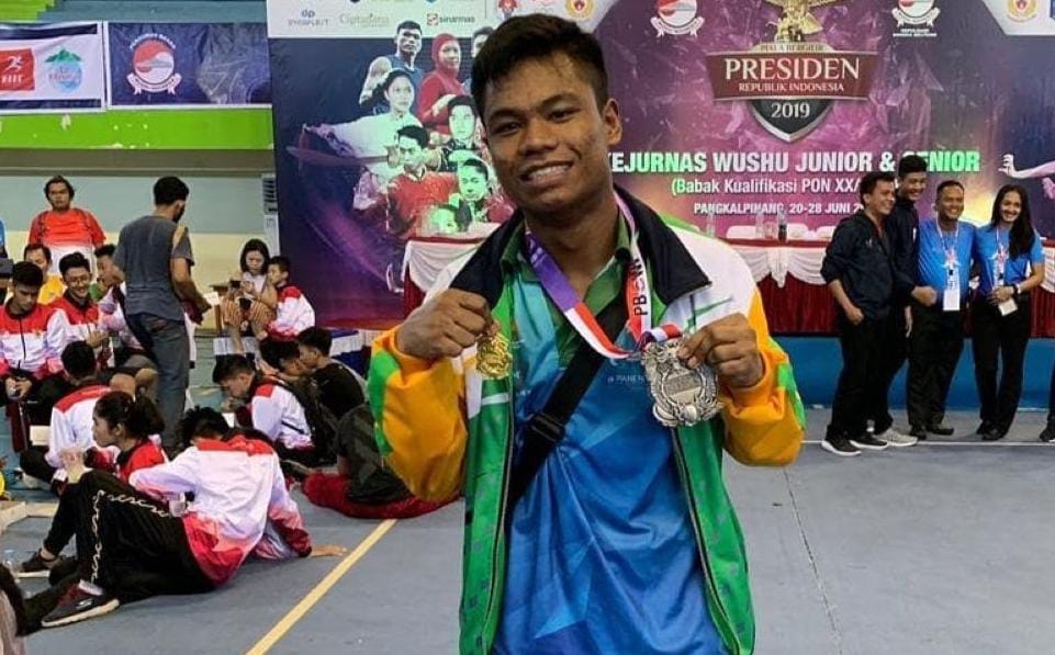 Atlet wushu peraih medali perak Samuel Marbun. Foto : Ist