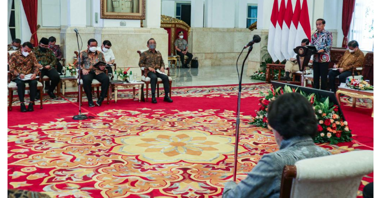 Rapat di Istana Merdeka dipimpin oleh Presiden Jokowi. Foto : Setpres