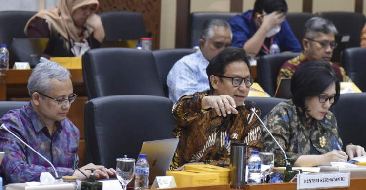 Menkes Budi Gunadi saat raker bersama Komisi IX DPR. Foto : Ist