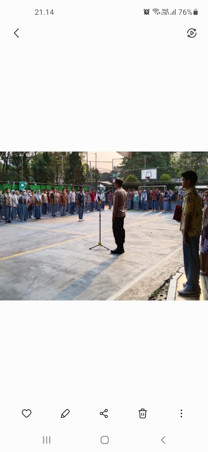 Cegah Kenakalan Remaja, Polsek Pondok Aren Sambangi 10 Sekolah Foto : Ist