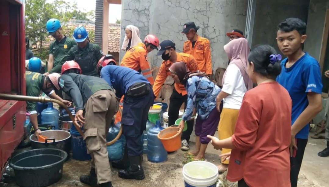 BPBD Kota Tangsel mencatat hingga kini kekeringan di Kota Tangsel terus meluas, imbas kemarau yang masih panjang.(dra)