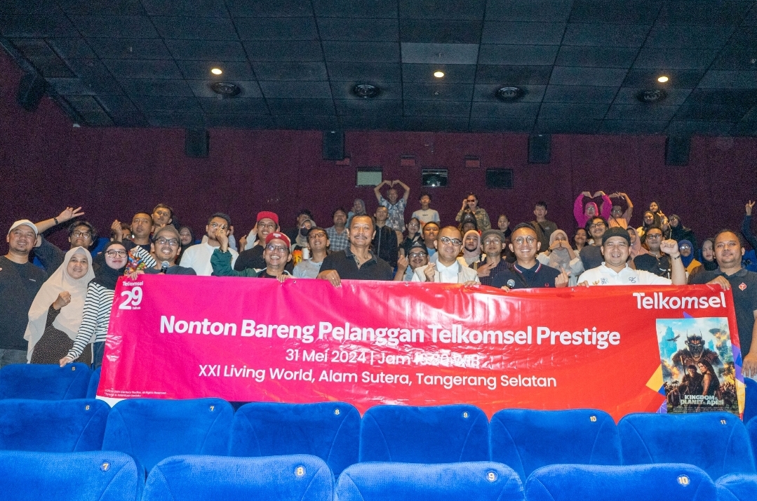 Telkomsel menggelar nonton bareng bersama pelanggan setia, di XXI Living World Alam Sutera, Kota Tangerang Selatan, Jumat (31/5/2024). (Ist)