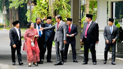 Presiden Jokowi bersama Ketum Partai Koalisi. Foto : Ist