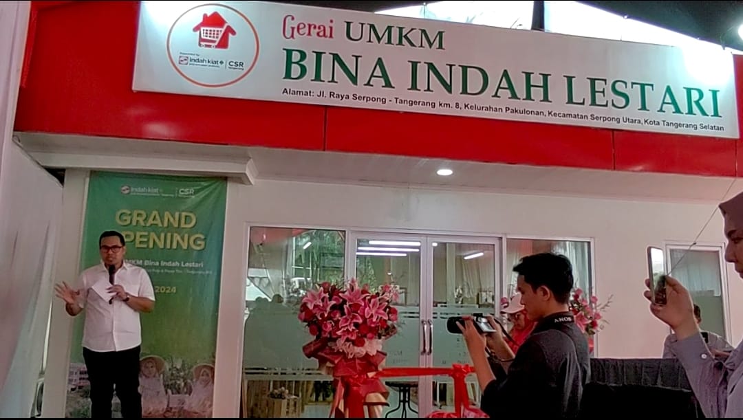 PT Indah Kita Pulp & Paper (IKPP) meresmikan Gerai UMKM Bina Indah Lestari, yang berlokasi di Jalan Raya Serpong KM 8, Pakulonan Tangsel, pada Rabu, 12 Juni 2024.(dra)