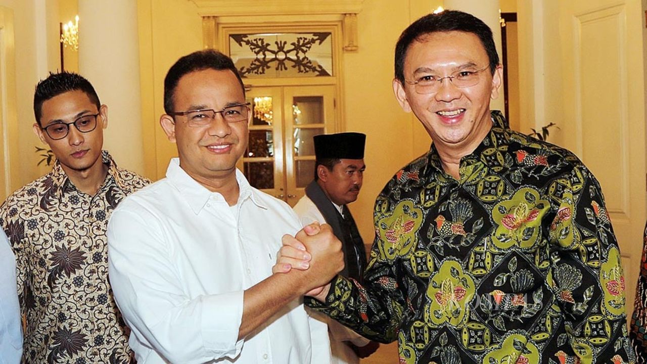 Peryemuan Anies Ahok di Balaikota tahun 2017. Foto : Ist