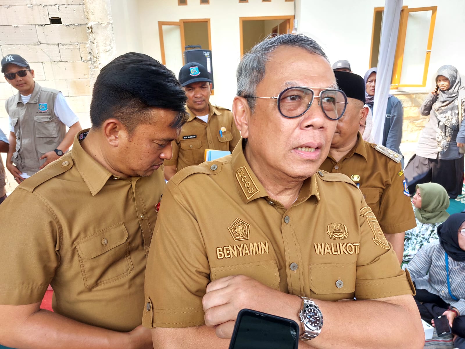 Wali Kota Tangsel, Benyamin Davnie mulai mewaspadai musim kemarau. Foto : Ist