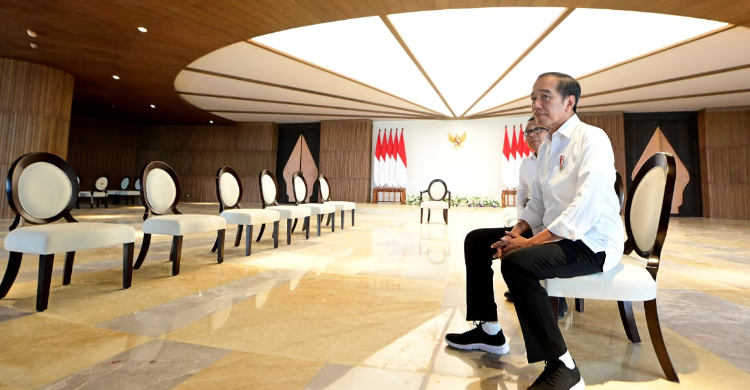 Presiden Jokowi disalah satu ruangan Istana Kepresidenan IKN. Foto : Ist