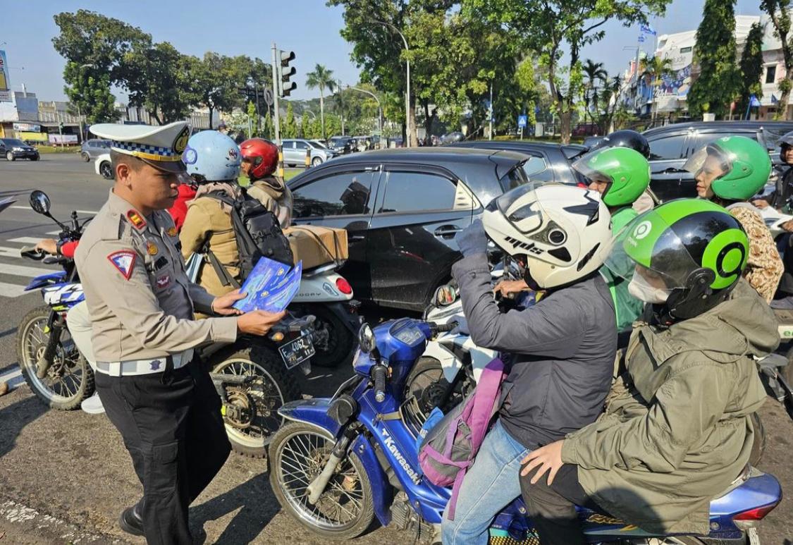 Satlantas Polres Tangsel menggelar kegiatan operasi Patuh Jaya.(dra)