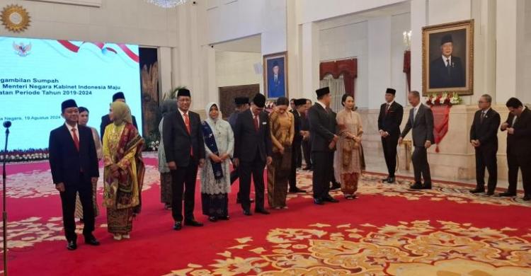 Pelatikan Menteri di Istana Merdeka. Foto : Ist