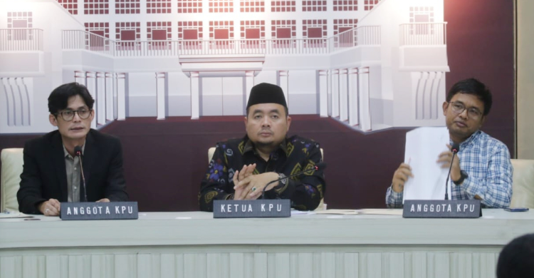 KPU saat menggelar konferensi pers. Foto : Ist