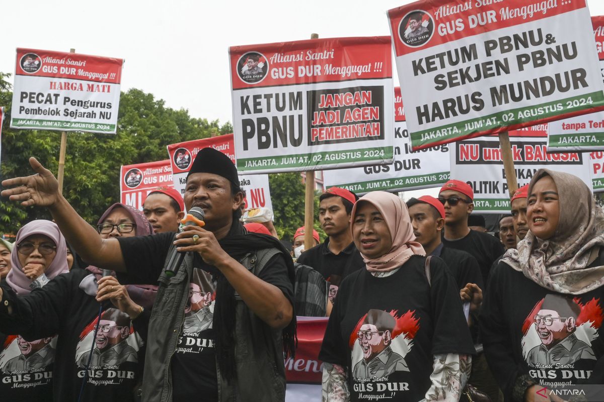 Unjuk rasa di depan kantor PBNU. Foto : Ist