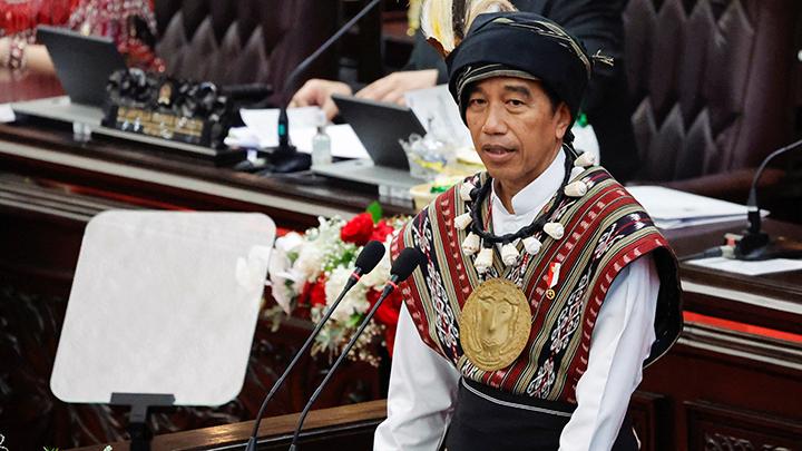 Pidato Presiden Jokowi tahun 2023 di MPR. Foto : Ist