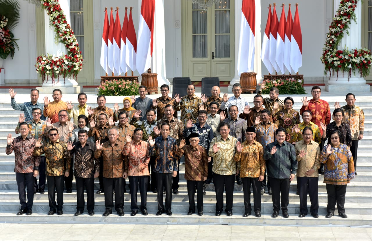 Menteri Kabinet Jokowi- Maruf Amin. Foto : Ist