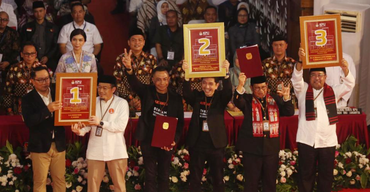 Pengundian no urut di KPU Jakarta. Foto : Ist