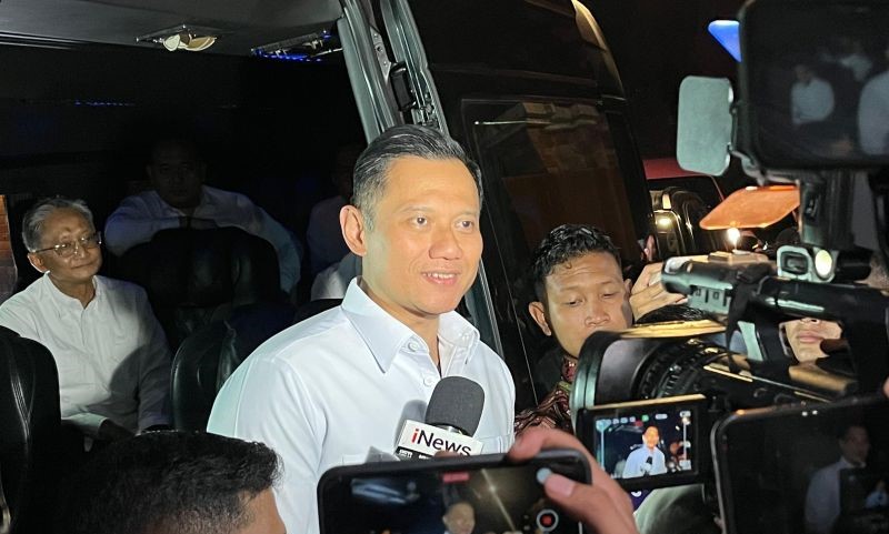 Agus Harimurty Yudhoyono saat jumpa pers di Hambalang. Foto : Ist